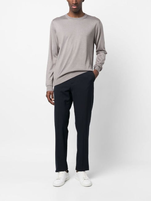 crew-neck cashmere-silk jumper